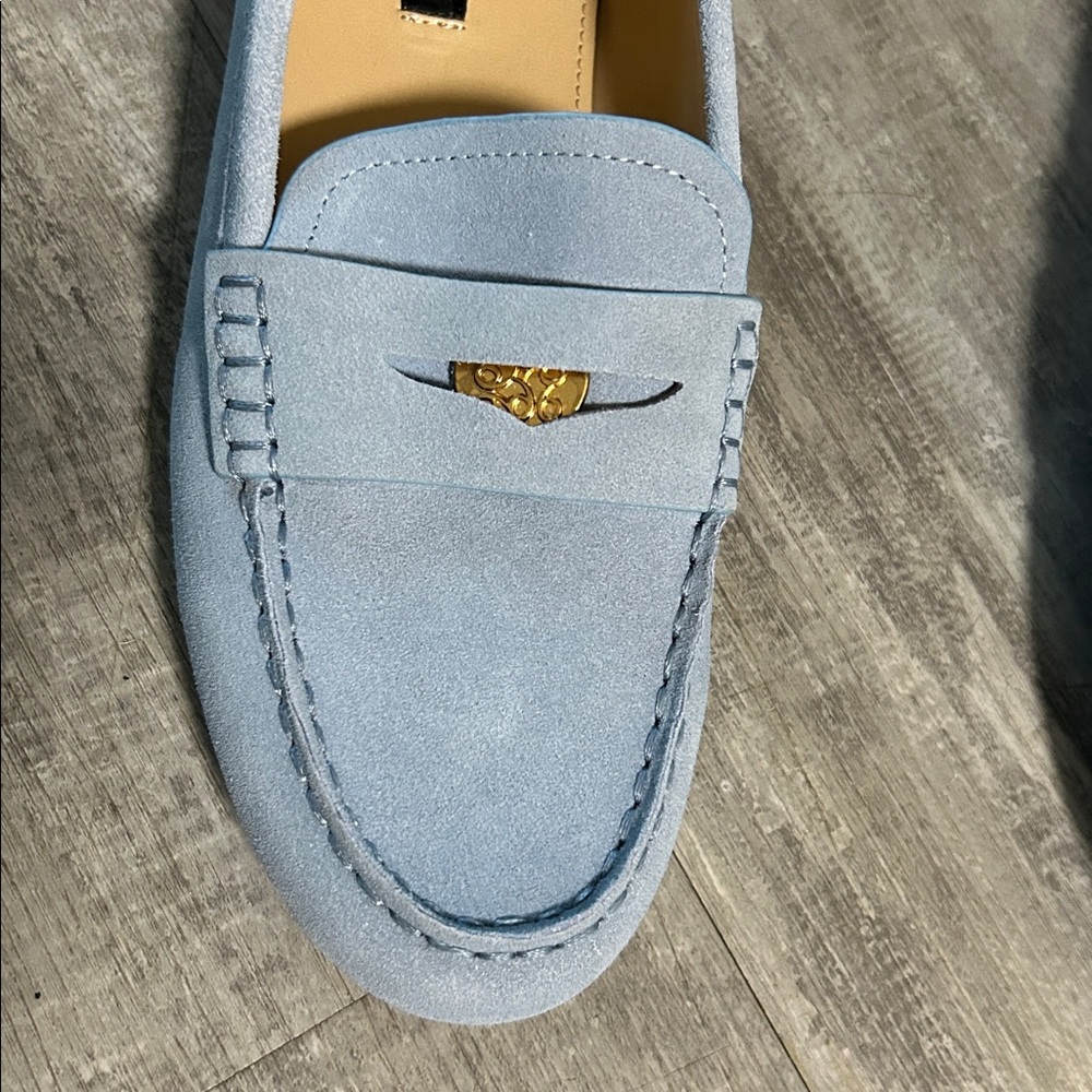 Nine West Blue Penny Loaders Size 8.5 NWT - Picture 2 of 7